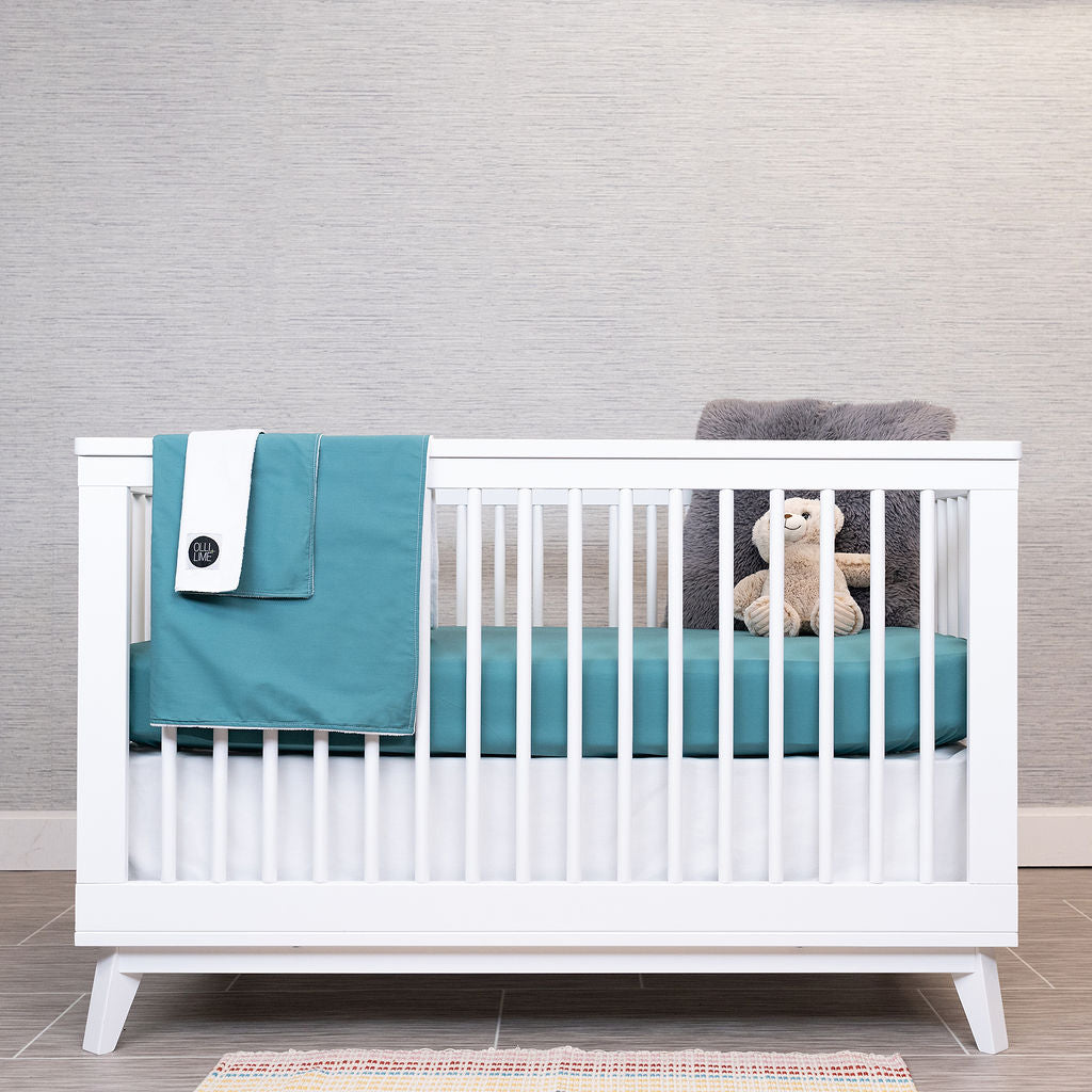 Floaties in the Deep - Deluxe Nursery Bedding Set - Dreamy Blue - Olli+Lime